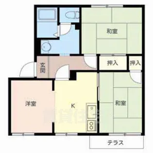 大阪府泉大津市曽根町1丁目【アパート】の間取り