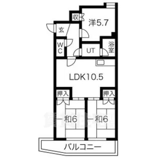 日映マンション2【8階】の間取り