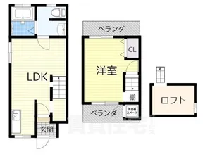 大阪府豊中市二葉町1丁目【一戸建】の間取り