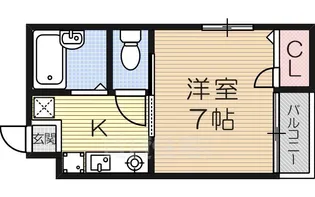 エステート塚本【403号室】の間取り