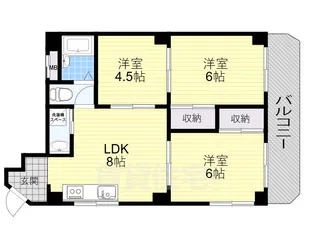 グリーンコーポラス若松【2階】の間取り