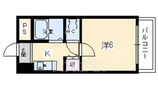 エリーフラッツ西京極【7階】の間取り