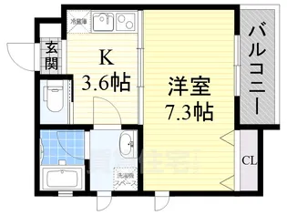 CASA OVEST【3階】の間取り