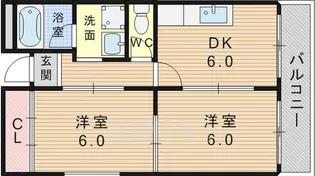 ハイムタイヨー2【6005号室】の間取り