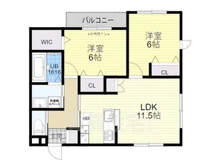 メゾンパークス シルヴィオ【2階】の間取り