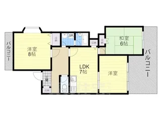 ロータリービルド宿院【9階】の間取り