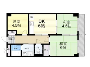 コーポ大社【5階】の間取り