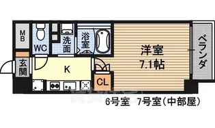 メロディア塚本【8階】の間取り