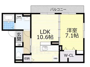 大阪府高槻市土室町【アパート】の間取り