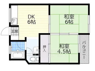 ハイツ双葉【1階】の間取り