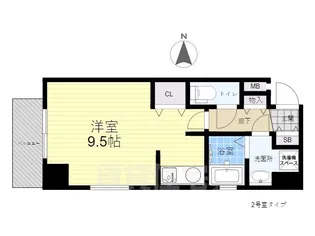 キャピトル新大阪【2階】の間取り