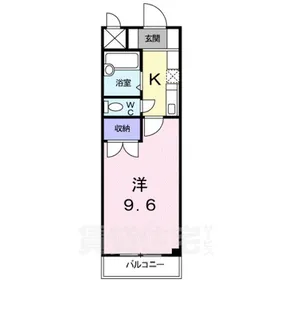 タウンルームキシ【4階】の間取り