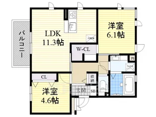 クレール メゾン【3階】の間取り