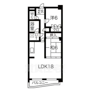 リーベンイセヤマ【6階】の間取り
