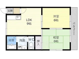2LDKの間取り画像