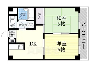 リベラルパレス平野【7階】の間取り