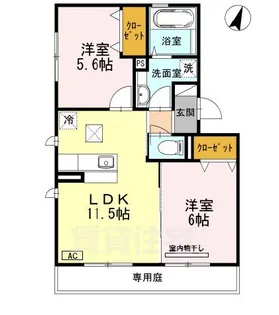 ソノーレ鈴蘭【1階】の間取り