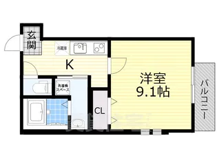 大阪府堺市北区北長尾町4丁【アパート】の間取り