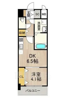 スプランディッド新大阪EAST【3階】の間取り