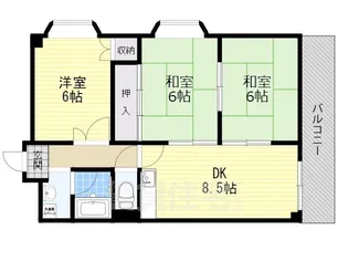 レクシア北条【6階】の間取り