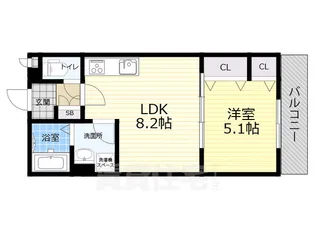 クリエオーレ神田中通3【3階】の間取り