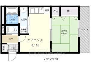震雲マンション【3階】の間取り