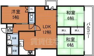 ヴィラ・エイト・サイト諏訪森【4B号室】の間取り