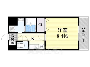 メルディアキューブやえのさと【6階】の間取り