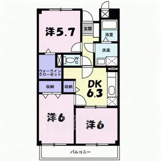 ヴェルジェ【2階】の間取り