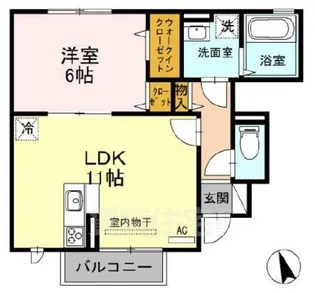 メゾンエス【1階】の間取り