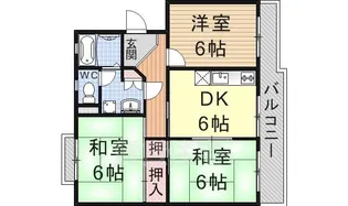ハイツ堤下【403号室】の間取り
