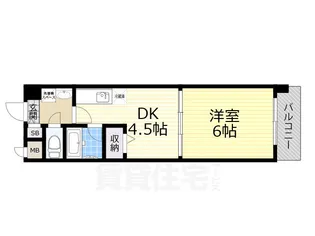 大阪府堺市堺区向陵中町6丁【マンション】の間取り