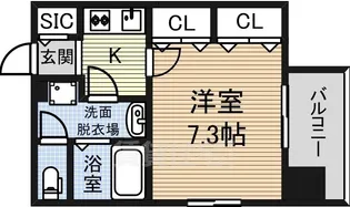 エイペックス名古屋鶴舞公園前【6階】の間取り