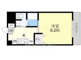 ヴィラ高槻【203号室】の間取り