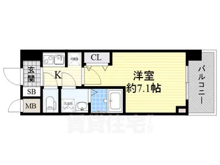 M-RESIDENCE新大阪Garden【9階】の間取り