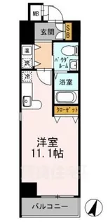 カスタリア三宮【11階】の間取り