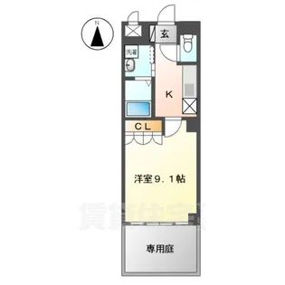 ヴァるメス・リヒト にしうら【1階】の間取り