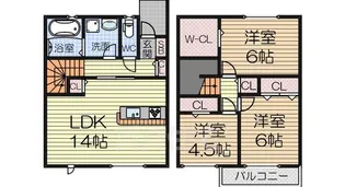 カーサ・カルテット【1階】の間取り
