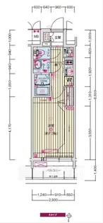 プレサンス ジェネ 新栄町駅前 葵【5階】の間取り