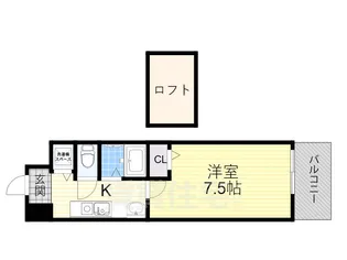 1Kの間取り画像