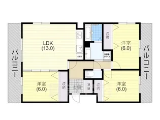グリーンレジデンス須磨【2階】の間取り