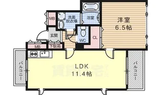 フラッツ塚本【501号室】の間取り