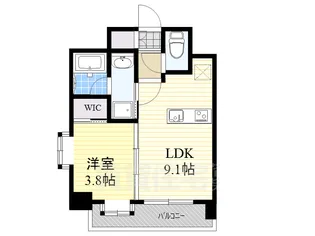 ヴィラ博丈下川端【4階】の間取り