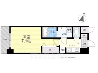 S-RESIDENCE三国WEST【603号室】の間取り