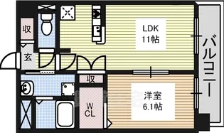 プレサンス名古屋STATIONルミアス【6階】の間取り