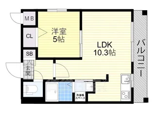 大阪府寝屋川市日新町【マンション】の間取り