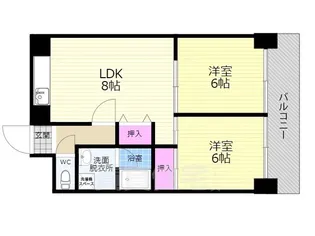 ハミング西浦【1階】の間取り