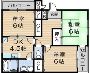 アイマンション東大物【3階】の間取り