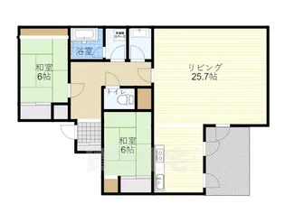 シオンズガーデン花川(元おおきに花川サニーアパートメント)【3階】の間取り