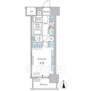 ヒヴィ・カーサ名駅西【9階】の間取り